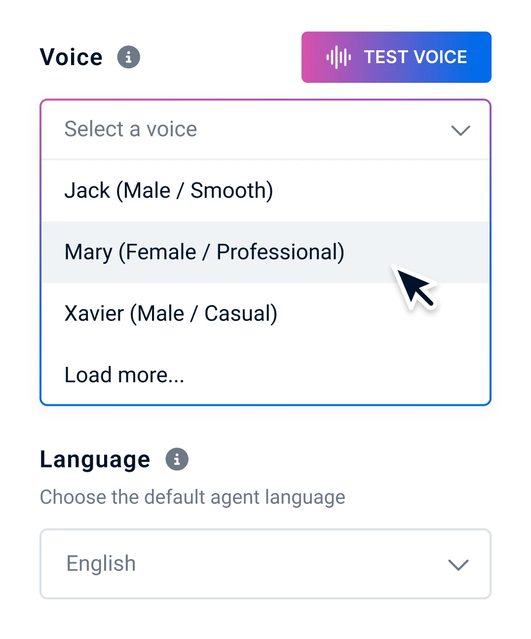Select the tone of voice that matches your business