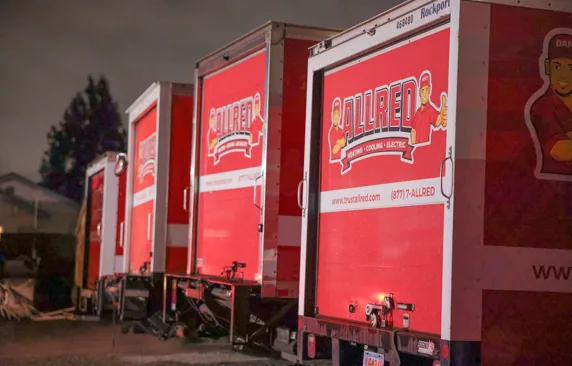 Allred Heating Cooling Electric service trucks
