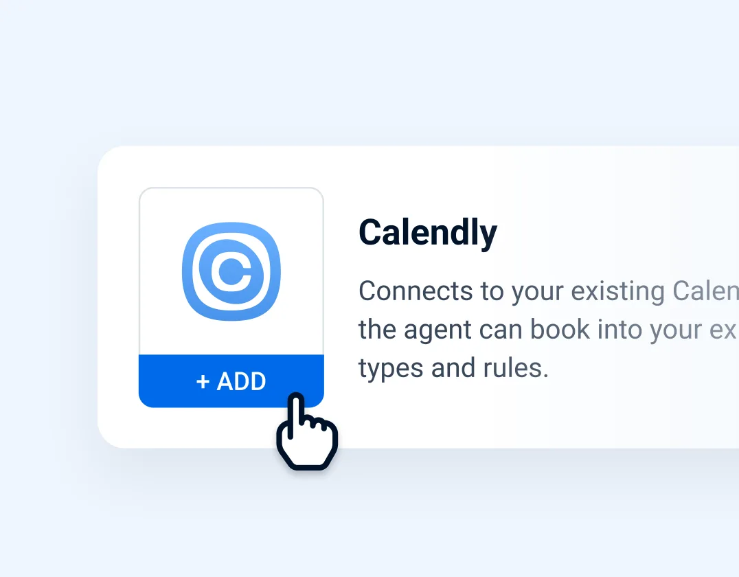 Connect your Calendly and select the event type