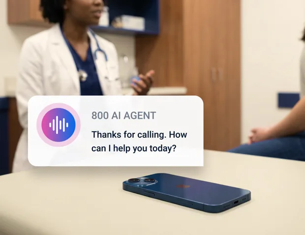 AI agent answering a call at a healthcare practice