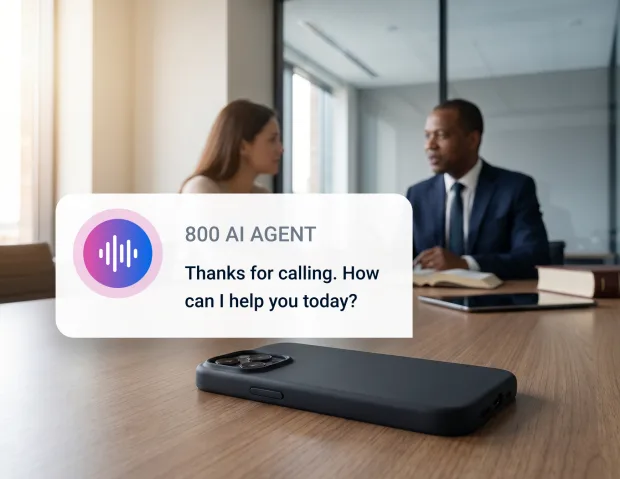 AI voice agent answering a prospective client call for an attorney
