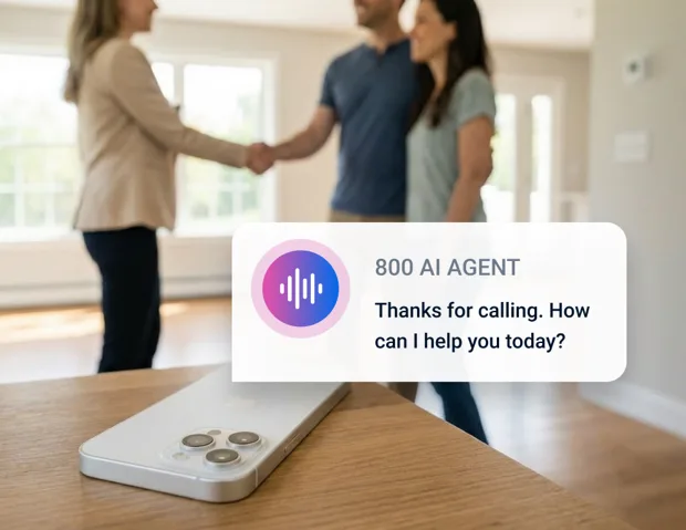 AI agent answering a call while real estate agent is at a showing