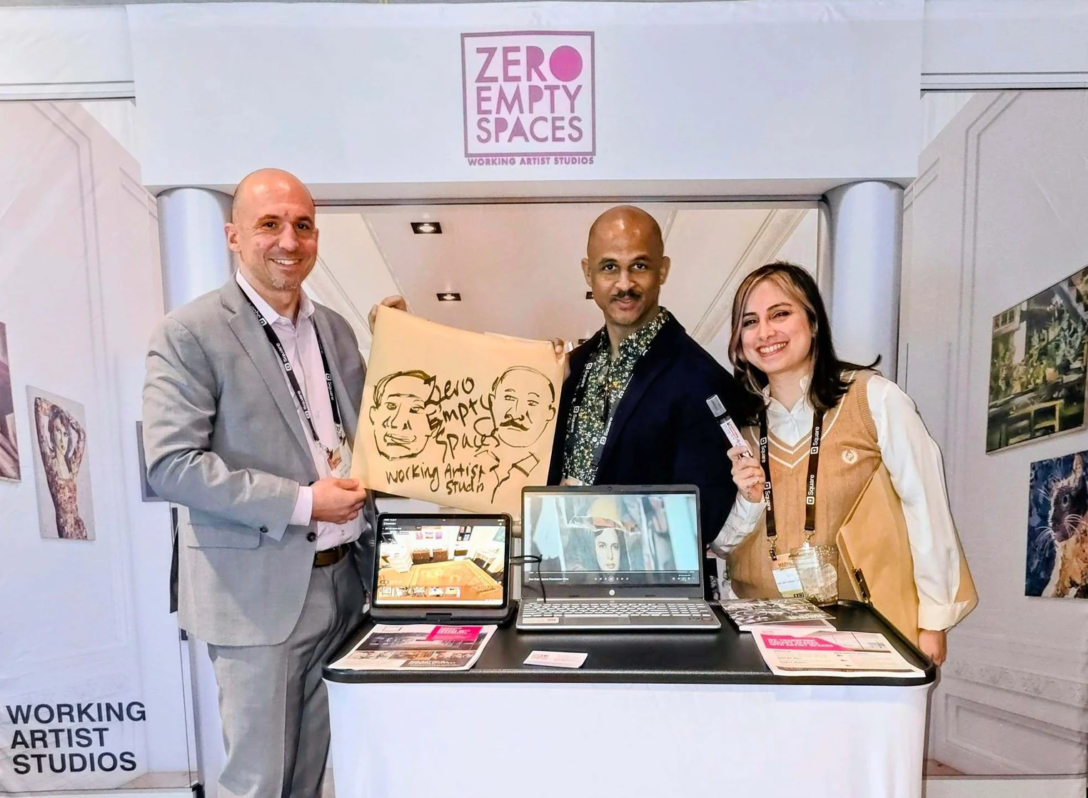 The Zero Empty Spaces team at their booth at the Main Street Now conference.